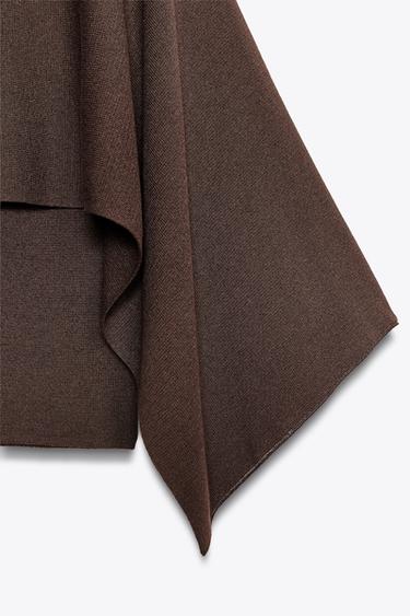 TOP EN MAILLE CAPE - Marron de Zara - Image 3