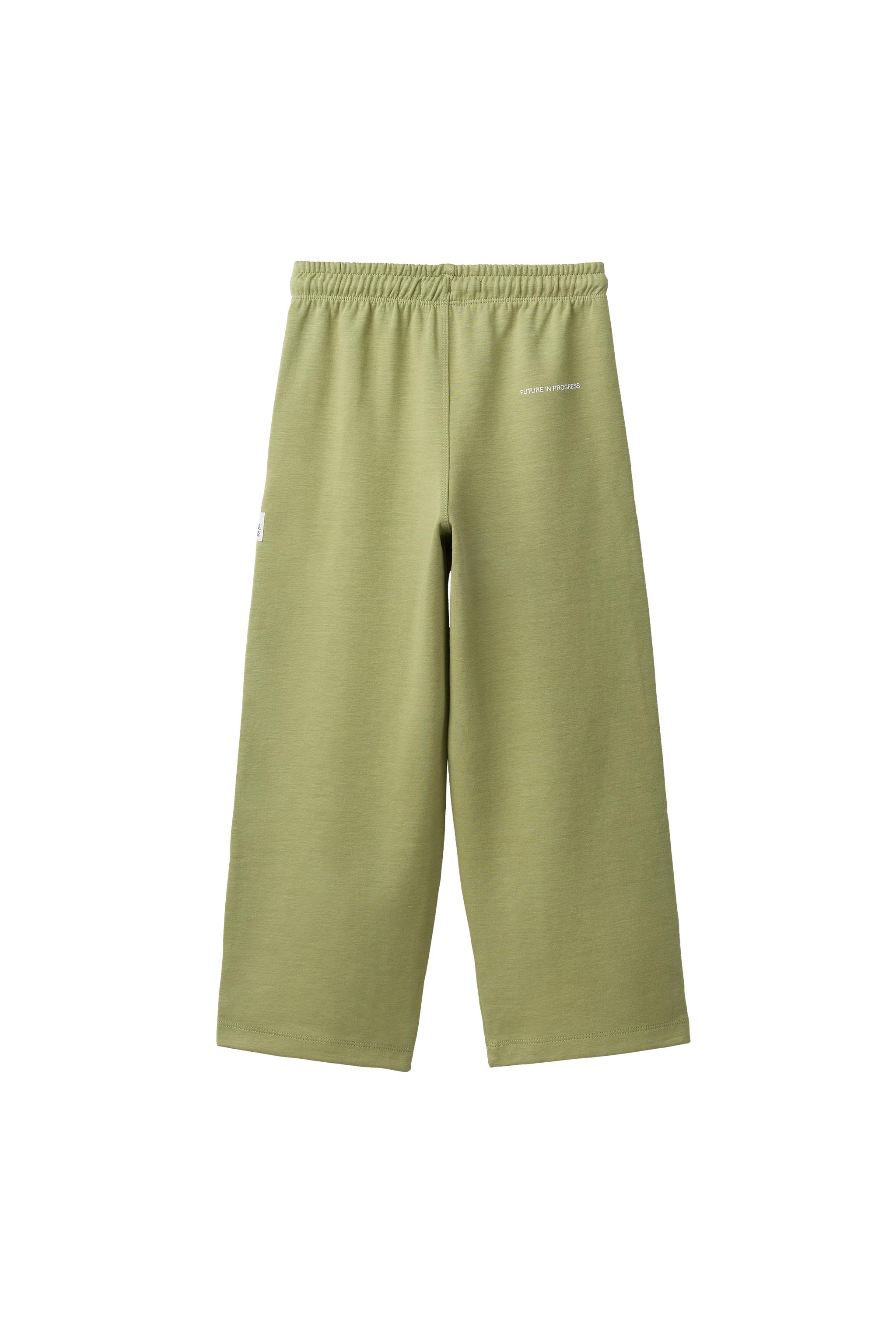 STRAIGHT INTERLOCK PLUSH TROUSERS — washed green