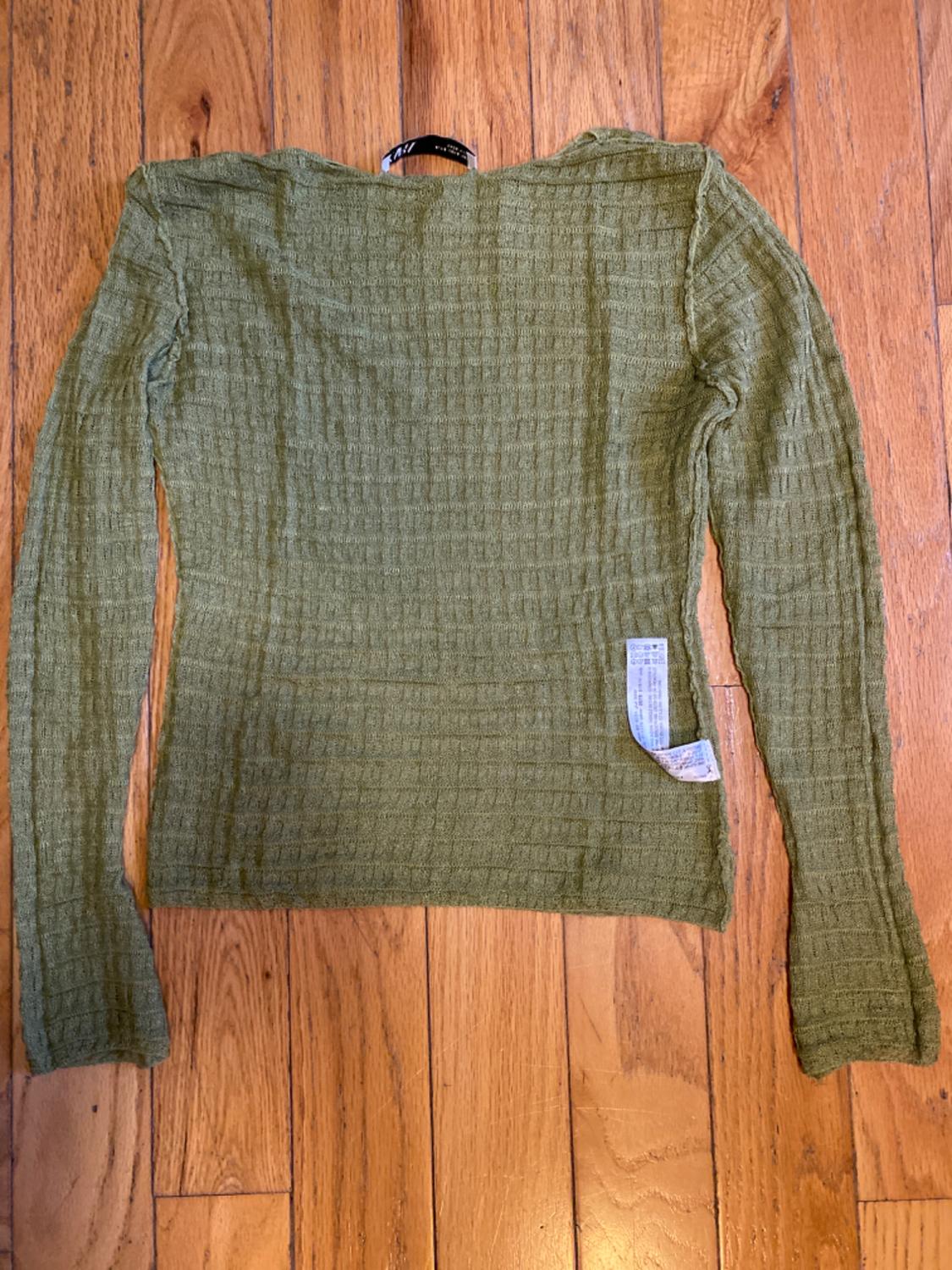 SEMI-SHEER TEXTURED KNIT SWEATER - Image 3