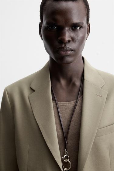 TEXTURED SUIT BLAZER - Brown / Taupe by Zara - Image 4