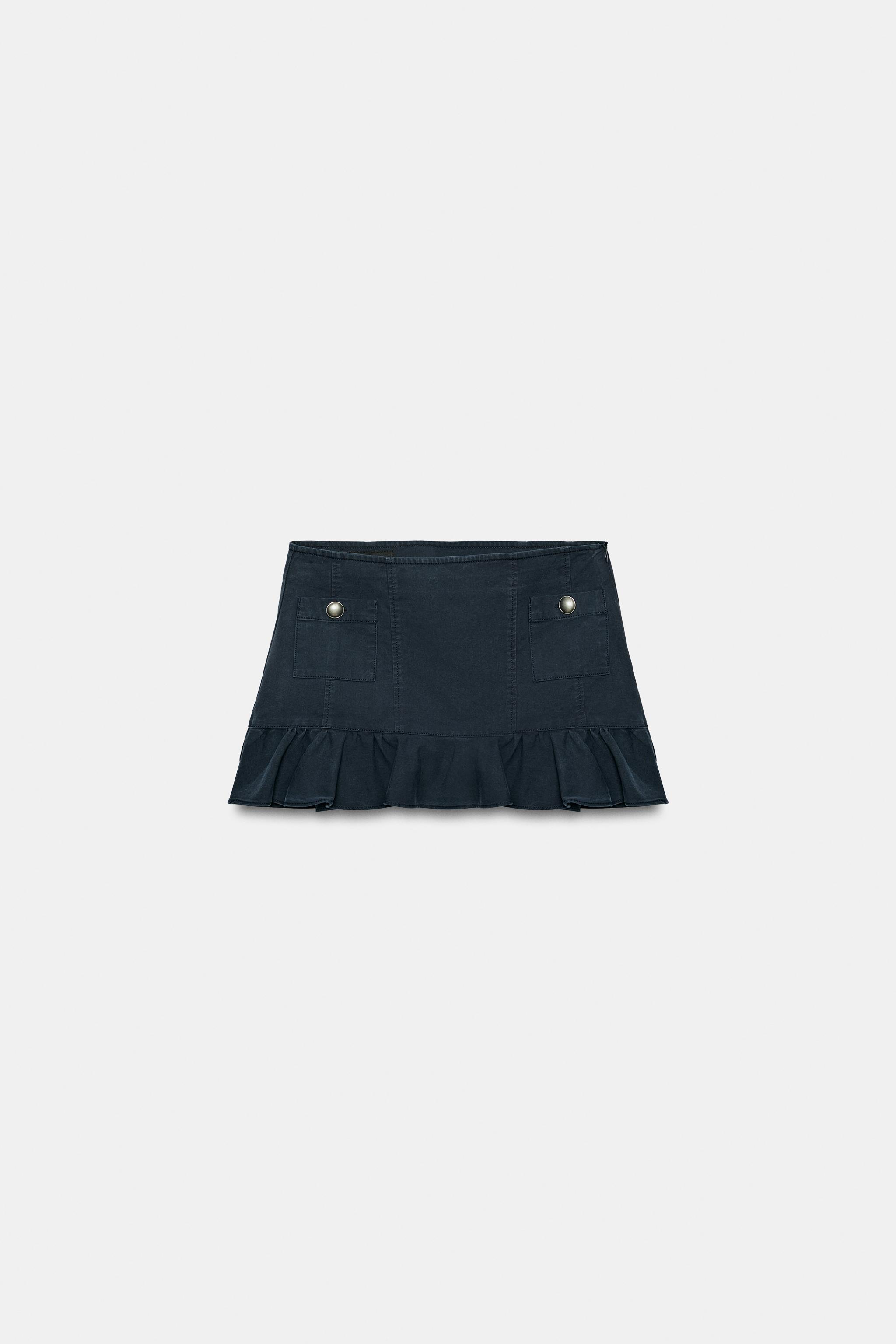 POCKET RUFFLE MINI SKIRT