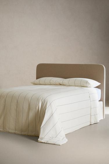 STRIPED FLAT SHEET - Oyster-white by Zara - Image 2