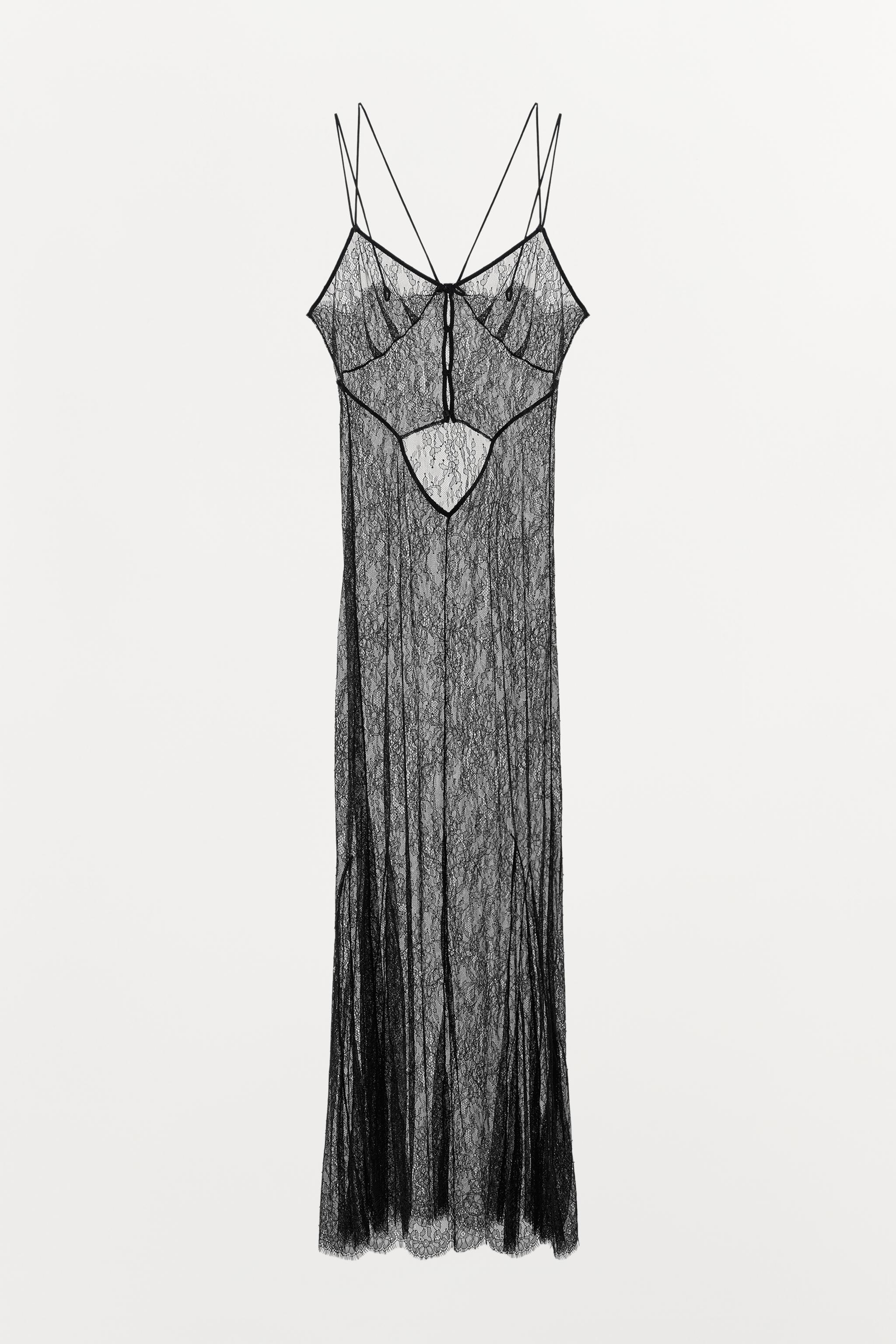 LONG LACE DRESS - Black | ZARA United States