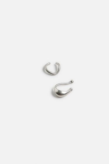 BOUCLES D'OREILLES EARCUFF LOT DE 2 - Argent de Zara - Image 1