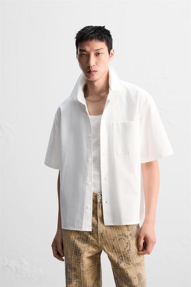 TEXTURED OXFORD SHIRT - White by Zara