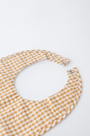 GINGHAM CHECK BIB - Mustard by Zara - Image 2