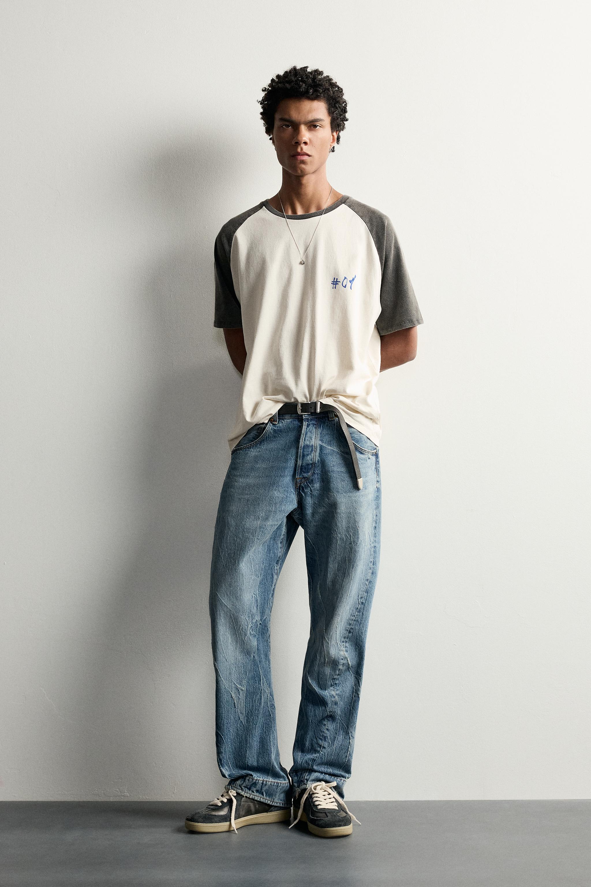 COLOR BLOCK TEXT T-SHIRT