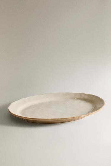 PLAT GRÈS BORD IRRÉGULIER - Crème de Zara - Image 1
