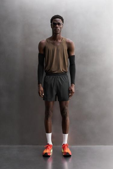 SHORT DE RUNNING COLOR BLOCK - Noir de Zara