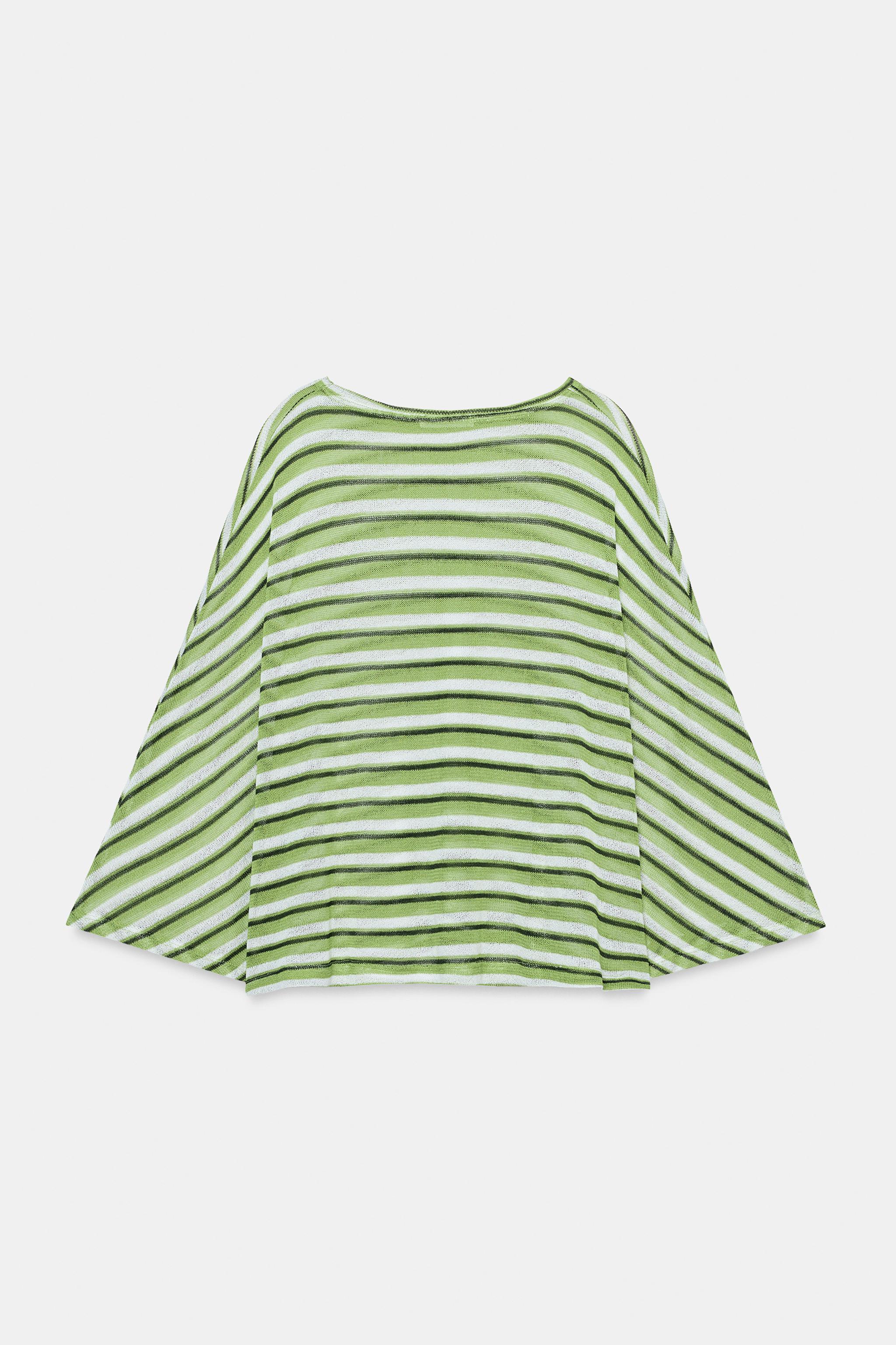 RUSTIC STRIPED CAPE T-SHIRT