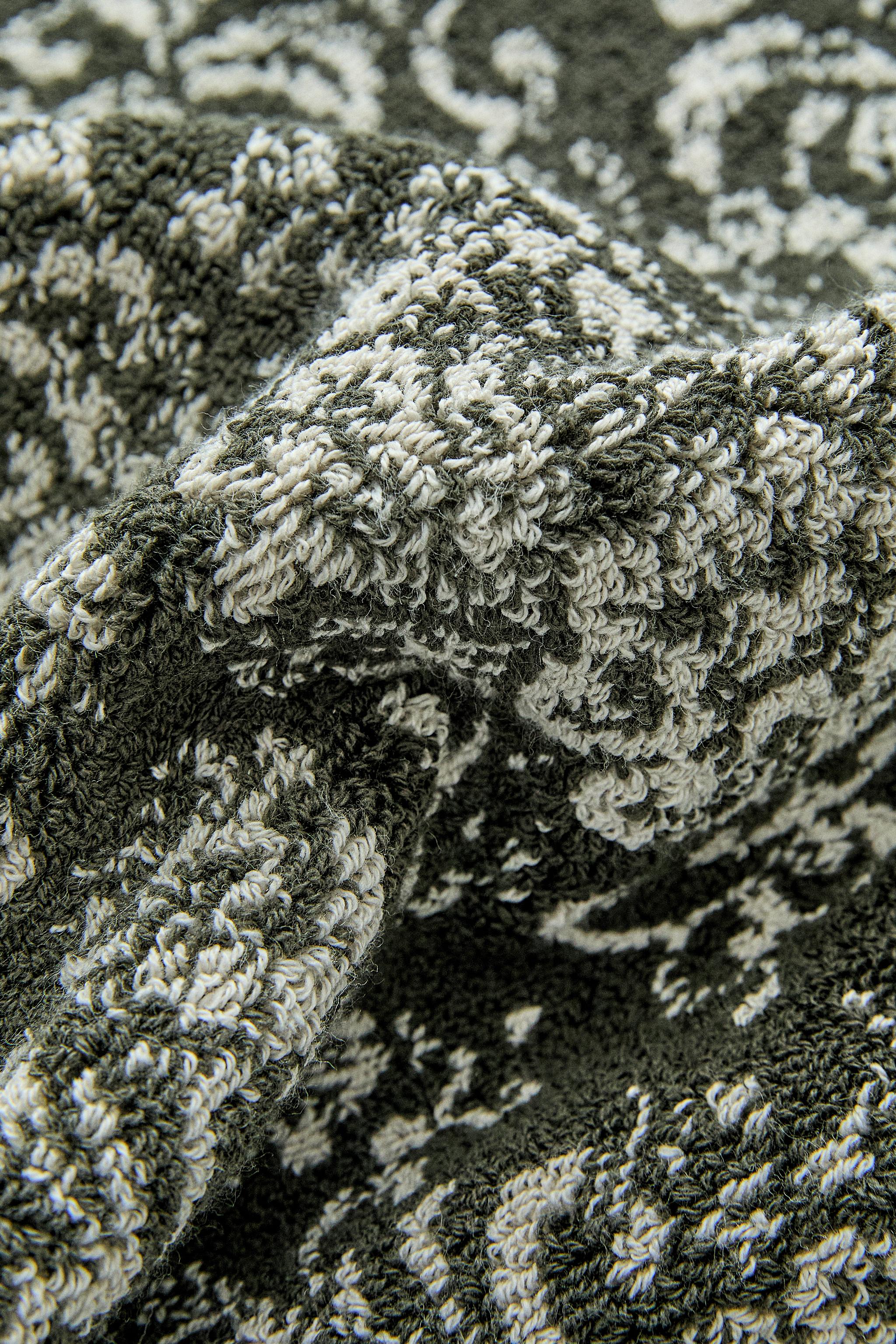 TAPIS DE BAIN ÉPONGE JACQUARD FLORAL