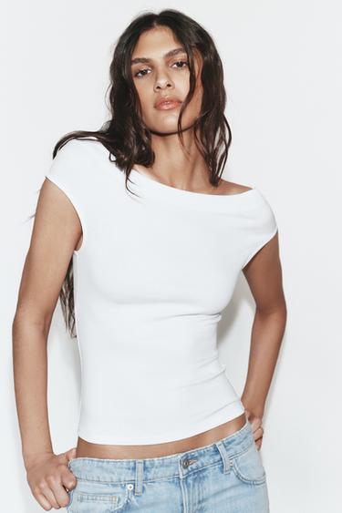 JEAN TRF WIDE LEG TAILLE BASSE - Bleu clair de Zara - Image 1