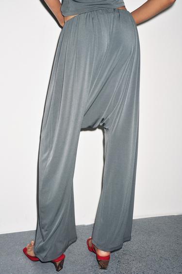 PANTALON CRÊPE - Gris anthracite de Zara - Image 4