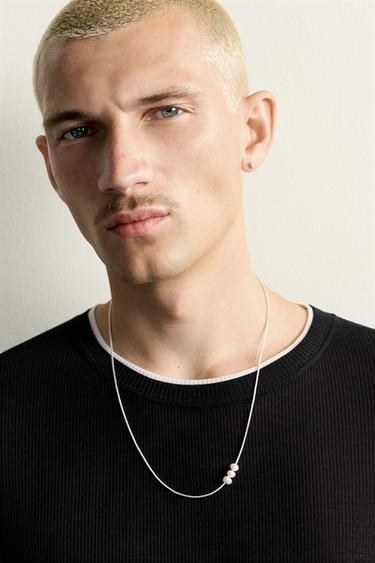 PEARL COMBINATION NECKLACE - Silver by Zara - Image 0