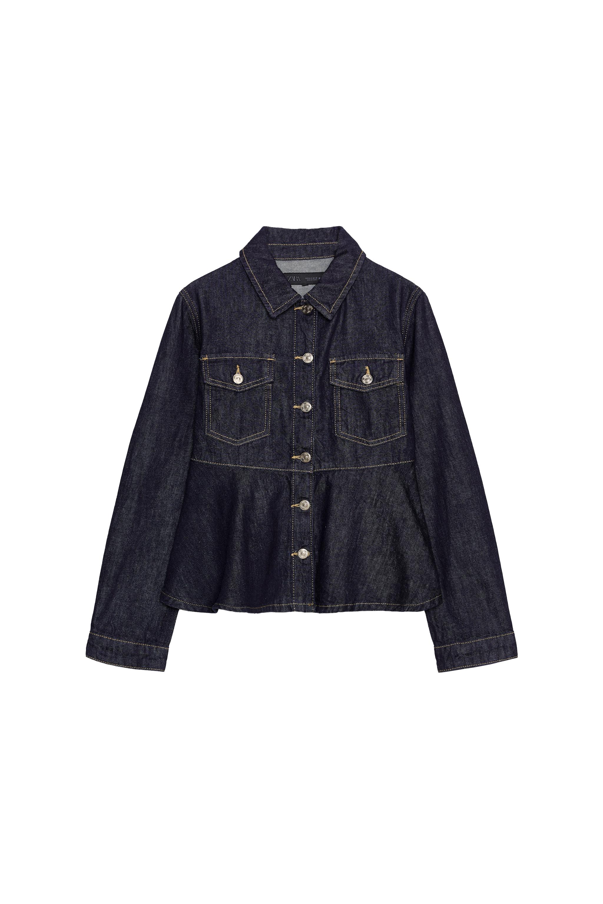 ZARA デニム ペプラムジャケット ザラ 完売 Gジャン完売デニムジャケット 06147183407-f1.jpg?ts=