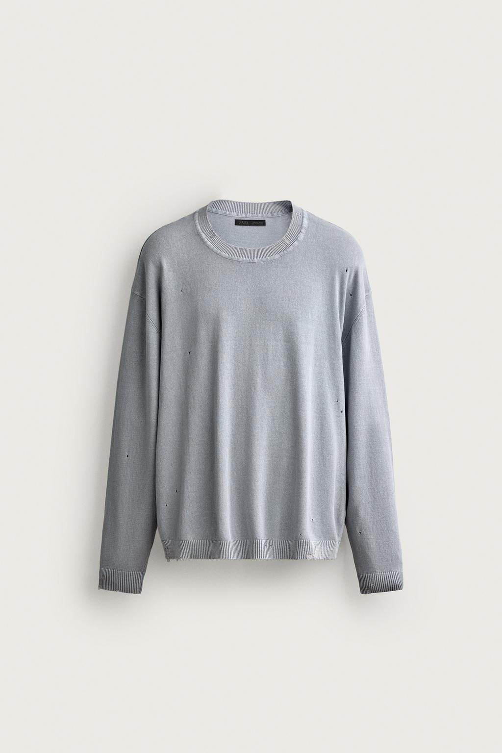 LIGHTWEIGHT DISTRESSED JUMPER