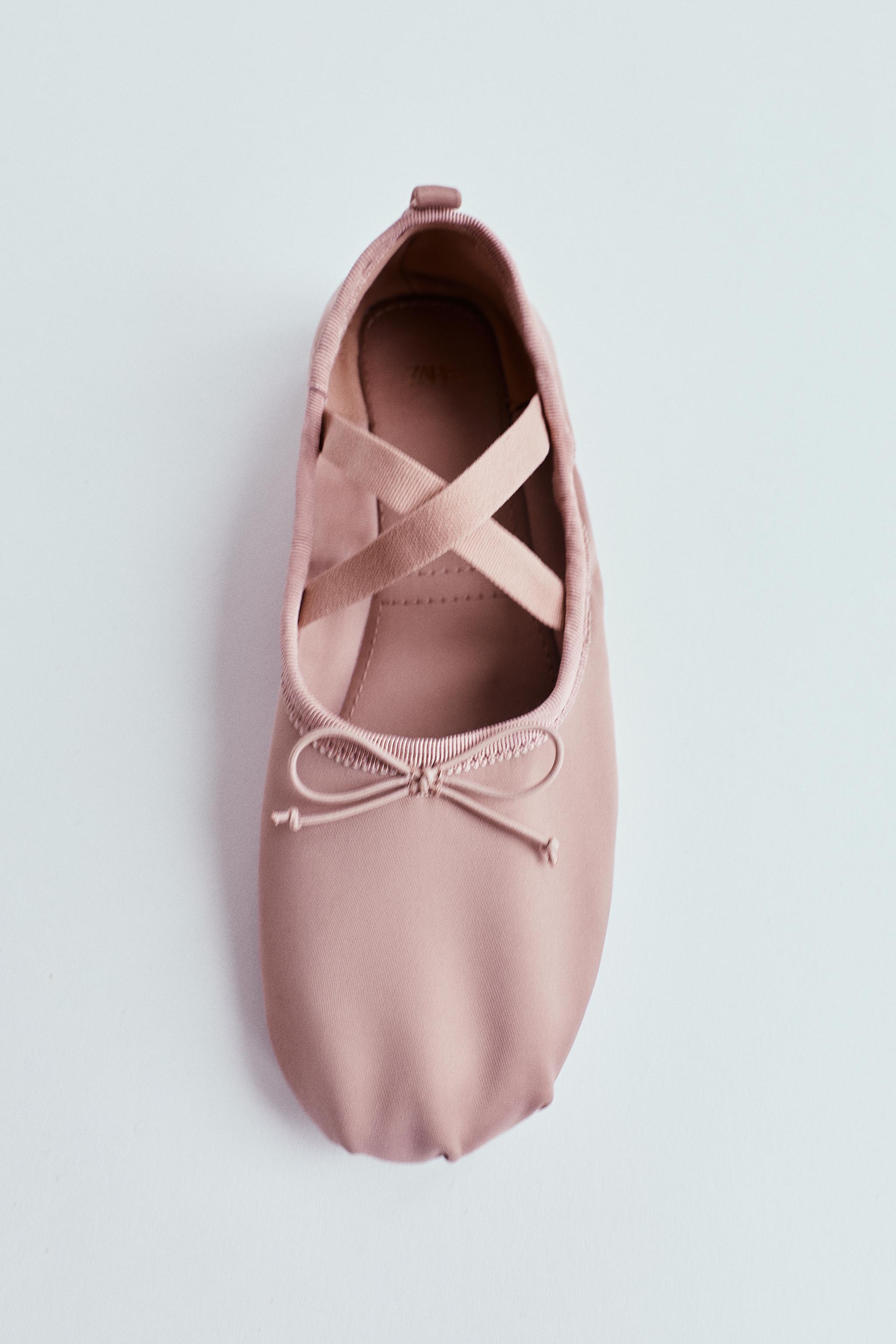 SATIN BALLET FLATS — Pink