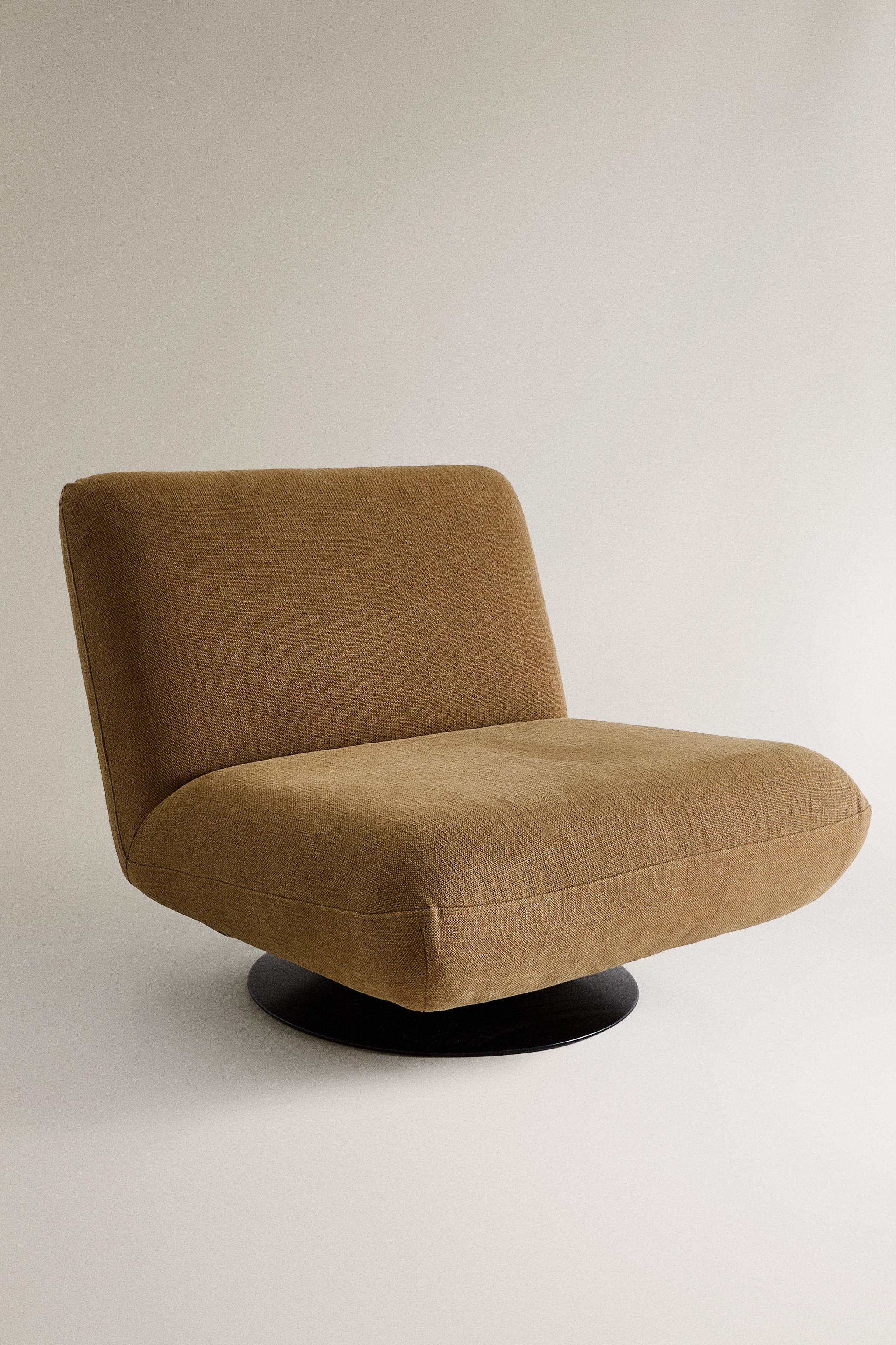 SWIVEL ACCENT CHAIR — Beige