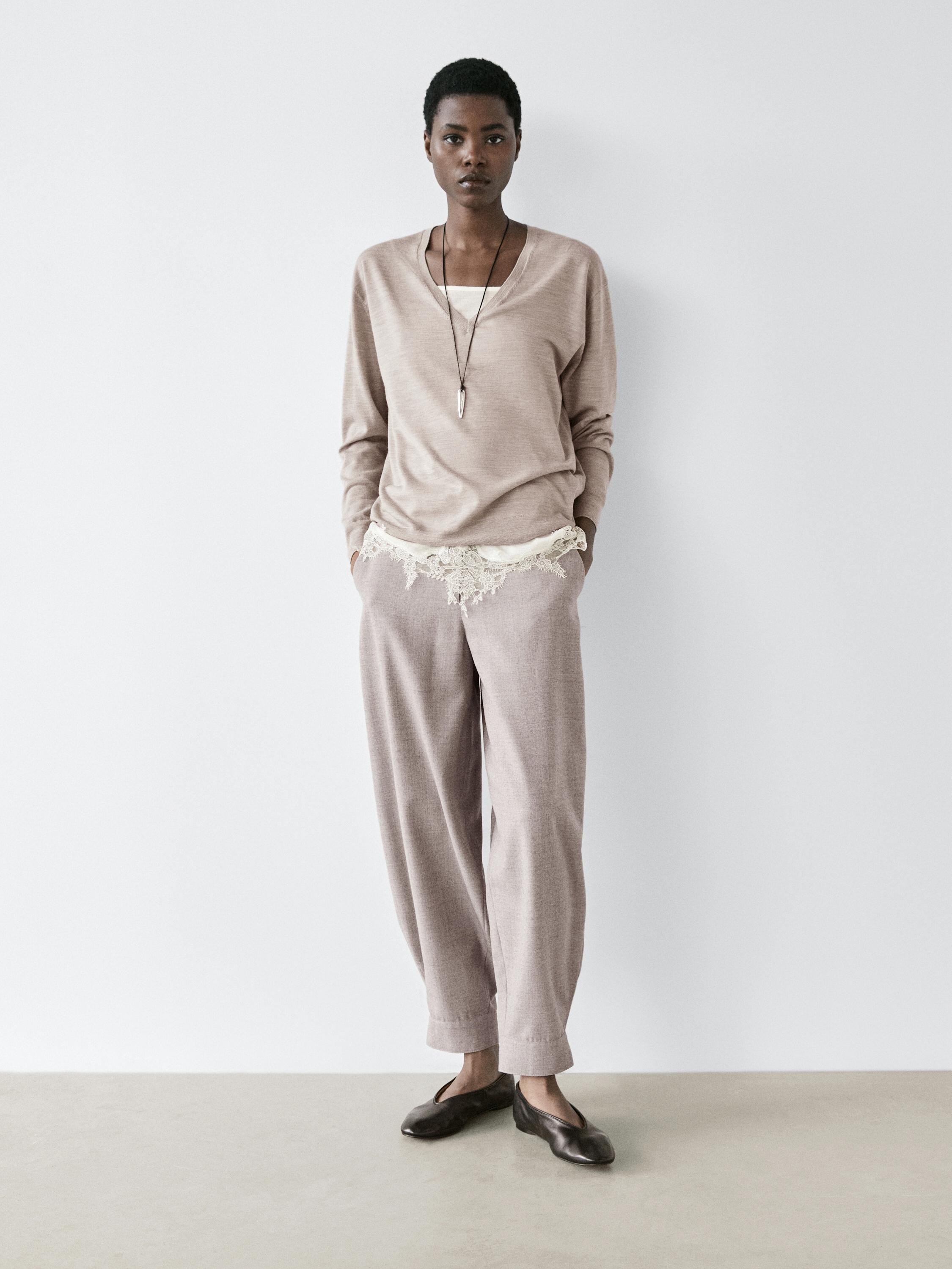 100% wool oversize knit sweater