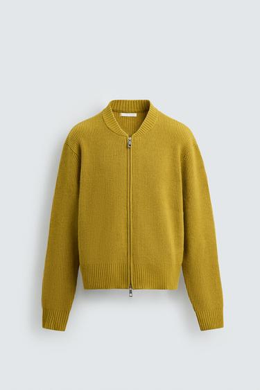 CHAQUETA PUNTO CREMALLERA - Aceite de Zara