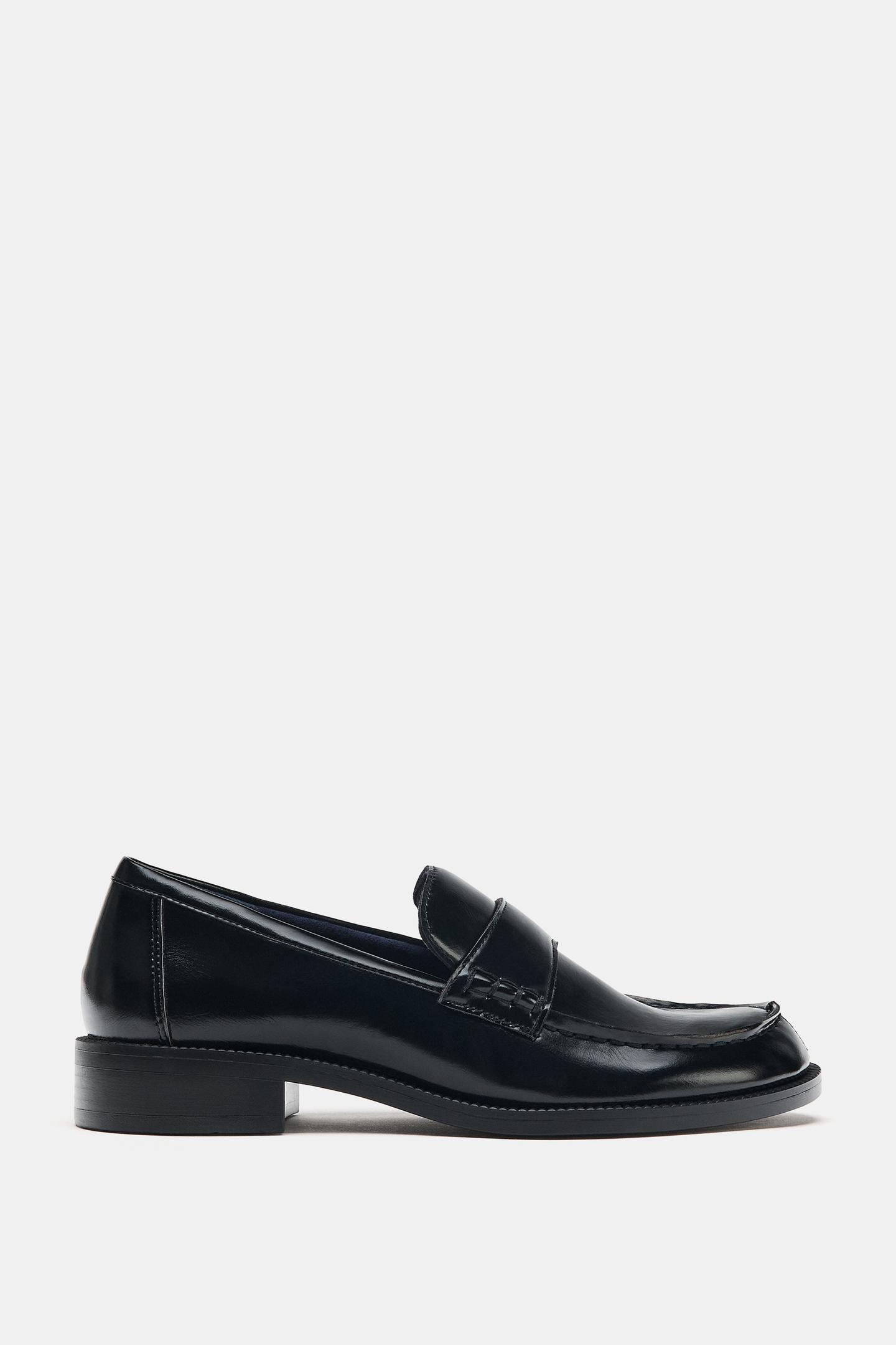 Женские туфли Zara Loafers, цвет: Чёрный — фото 3