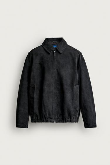 AARON LEVINE X ZARA SPLIT SUEDE LEATHER JACKET - Black by Zara