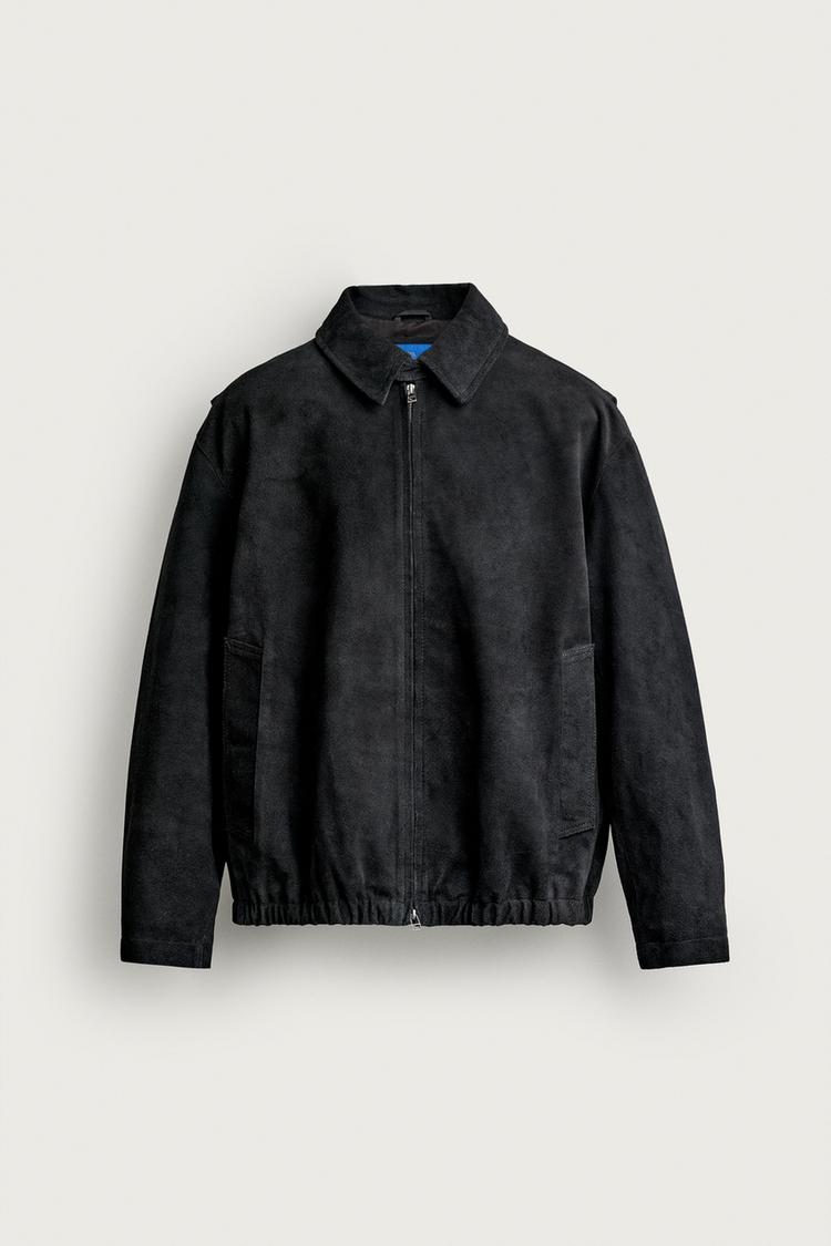 Chaqueta de piel de ante dividida Aaron Levine x Zara 2