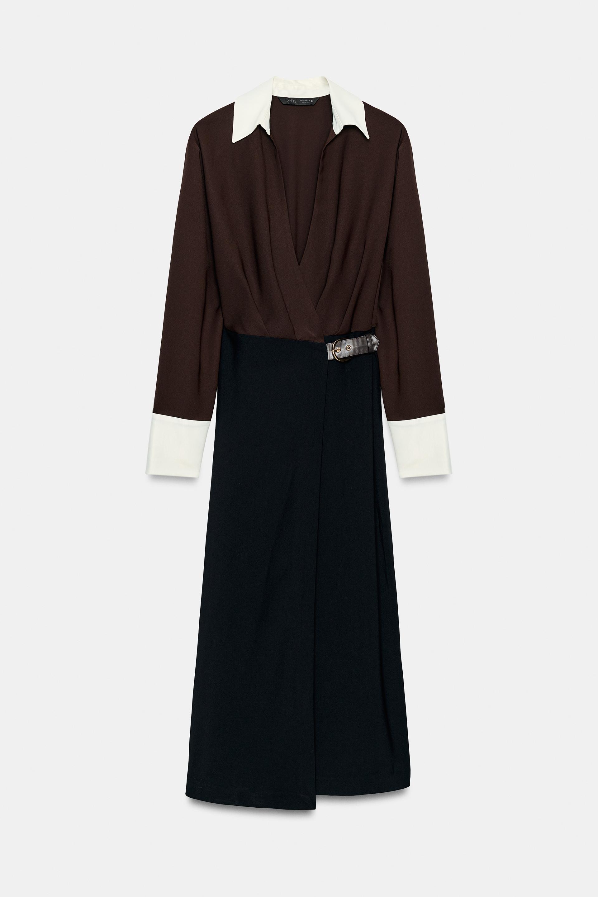 COMBINED BUCKLE MIDI DRESS thumbnail 8