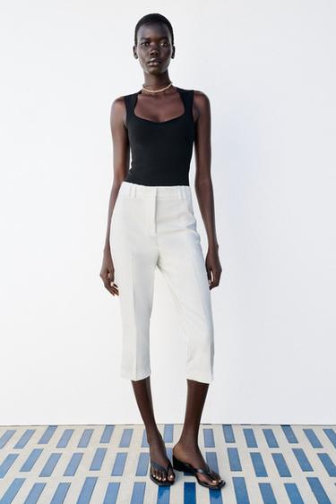 STRETCH SQUARE NECK BODYSUIT - Black by Zara