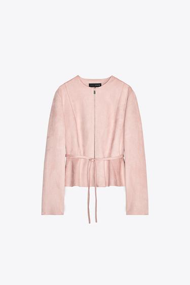 CHAMARRA PEPLUM EFECTO ANTE - Rosa de Zara