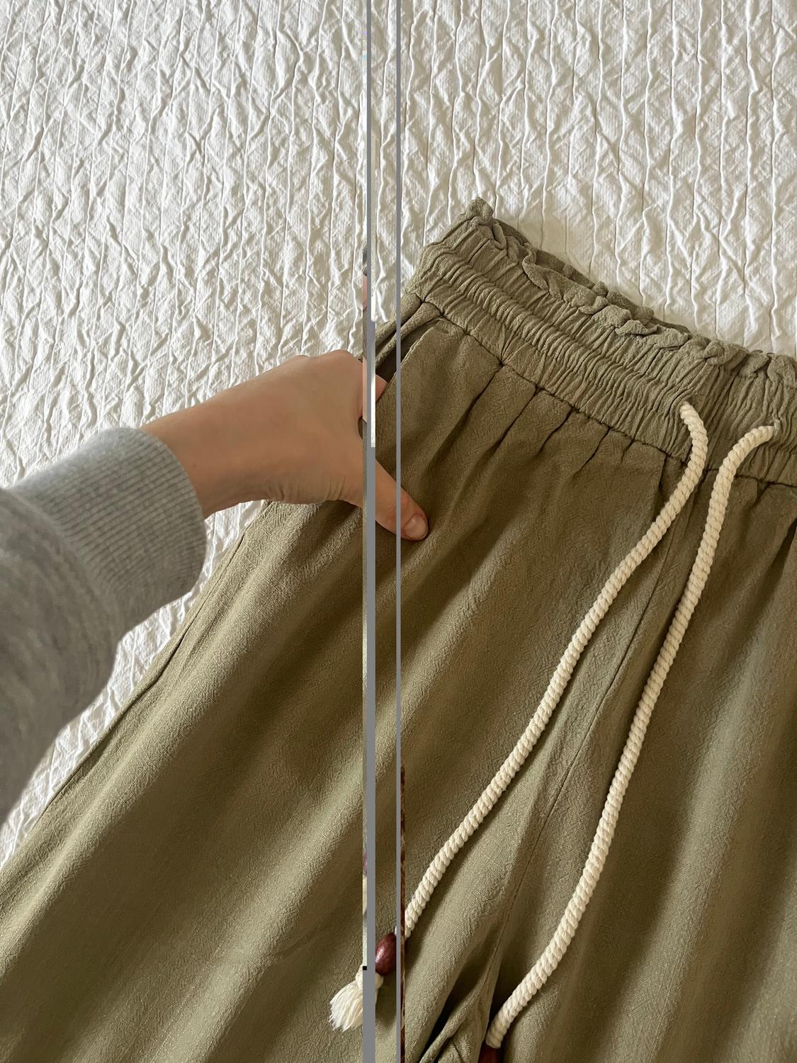 RUSTIC TROUSERS WITH ELASTICATED WAISTBAND - Image 6
