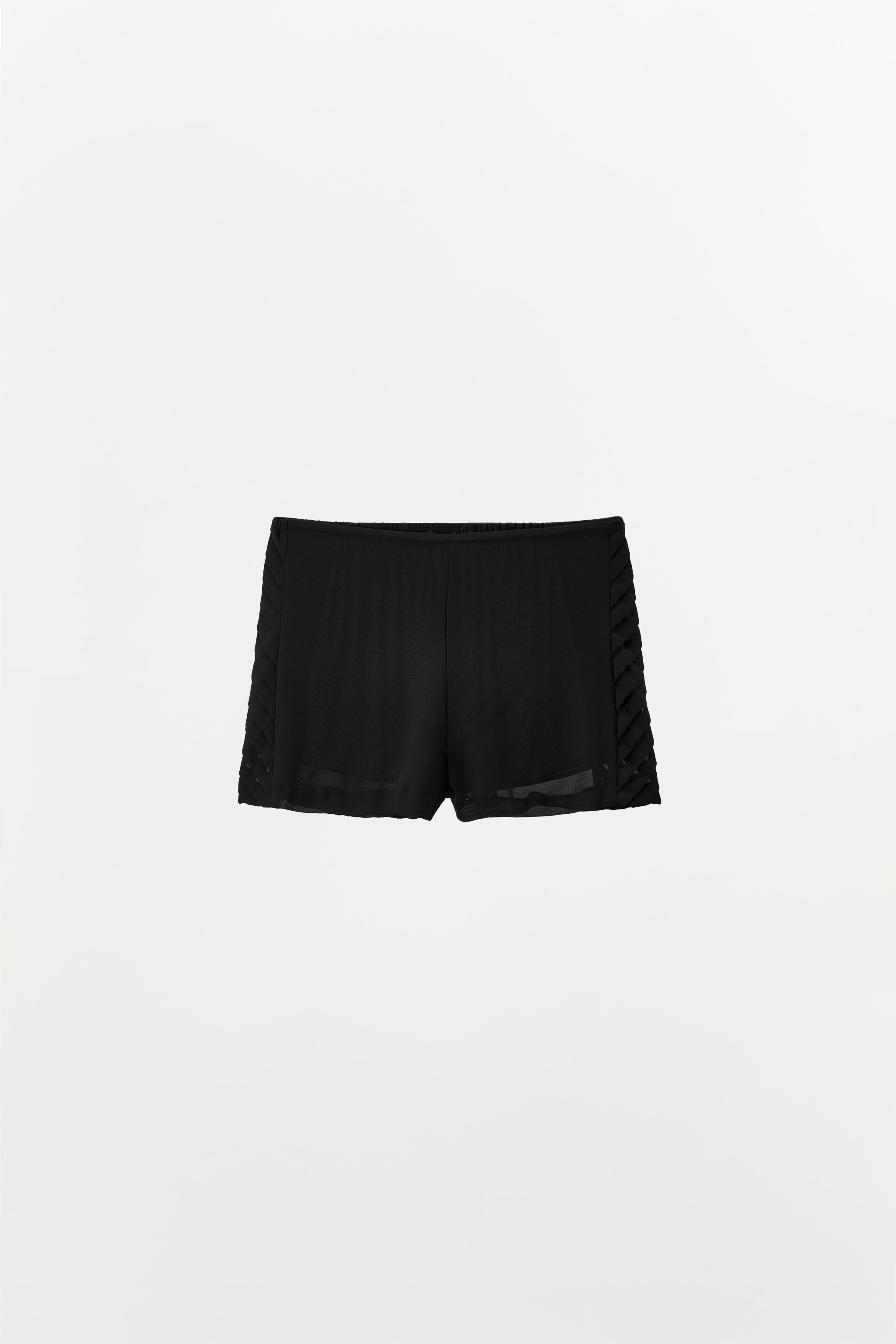 プリーツ加工ショートパンツ - ブラック | ZARA Japan / 日本