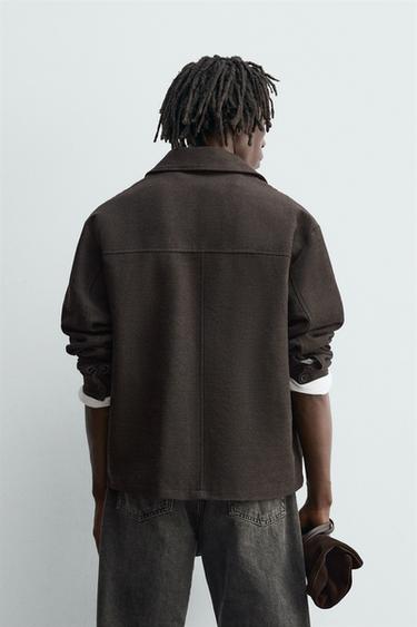 SURCHEMISE STRUCTURÉE À POCHES - Marron de Zara - Image 2