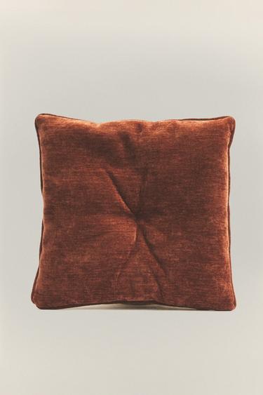 CHENILLE PIPING SEAT CUSHION — Pink 1