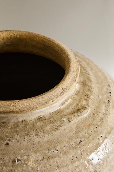 CERAMIC VASE - Ecru by Zara - Image 1