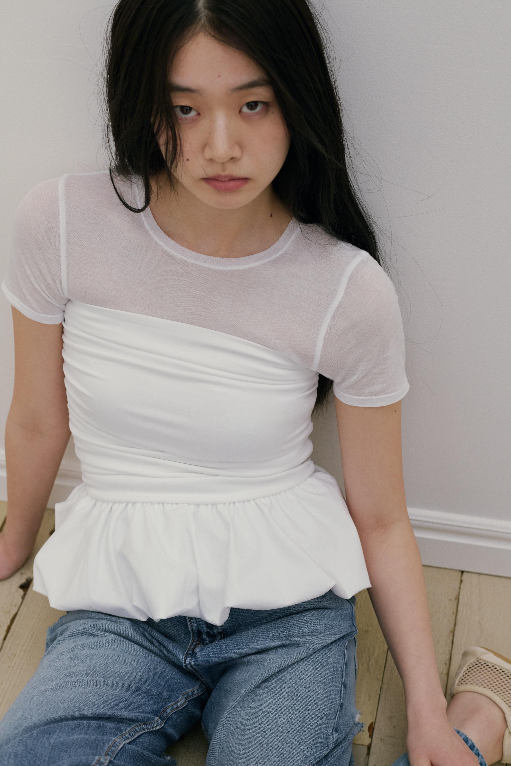 バルーンスタイルベアトップ - ホワイト | ZARA Japan / 日本