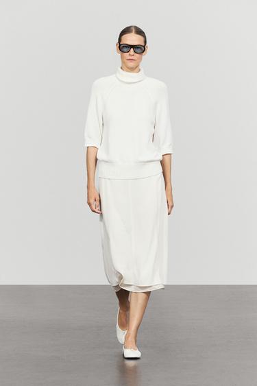 Zara Turtleneck knit sweater - White - Image 0