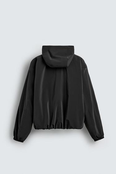 BLOUSON TECHNIQUE LÉGER À CAPUCHE - Noir de Zara - Image 7