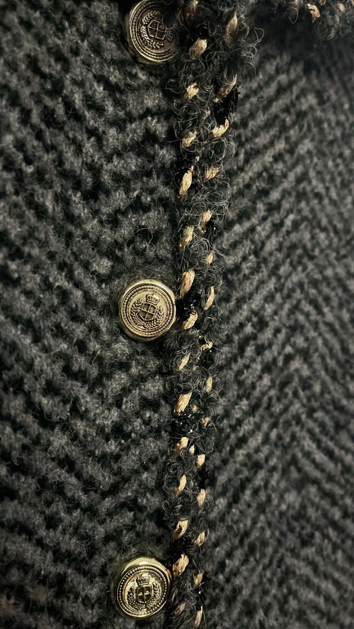 KNIT JACKET WITH BRAIDED TRIMS - Image 3