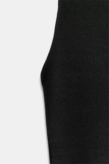 T-SHIRT EN POLYAMIDE À BRETELLES LARGES - Noir de Zara - Image 9