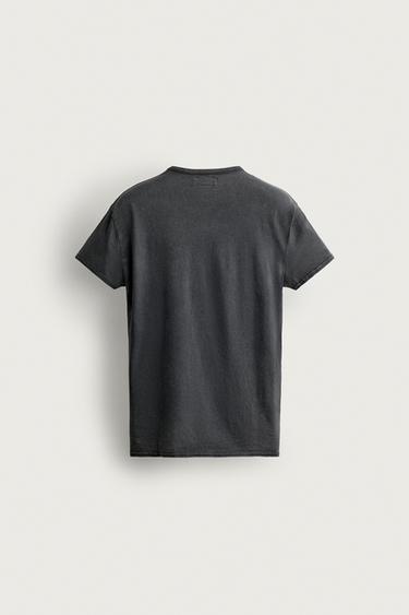 SLIM FIT WASHED T-SHIRT — Dark anthracite 2