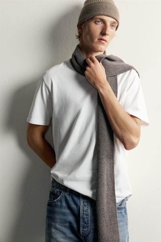 100% WOOL KNIT BEANIE - Brown / Taupe by Zara - Image 0