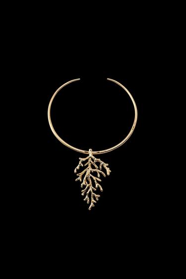 COLLAR CHOKER CORAL - Dorado de Zara - Imagen 0
