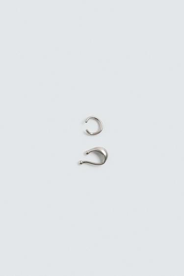 საყურეები EARCUFF-ის შეფუთვა 2 - Zara-ს Silver