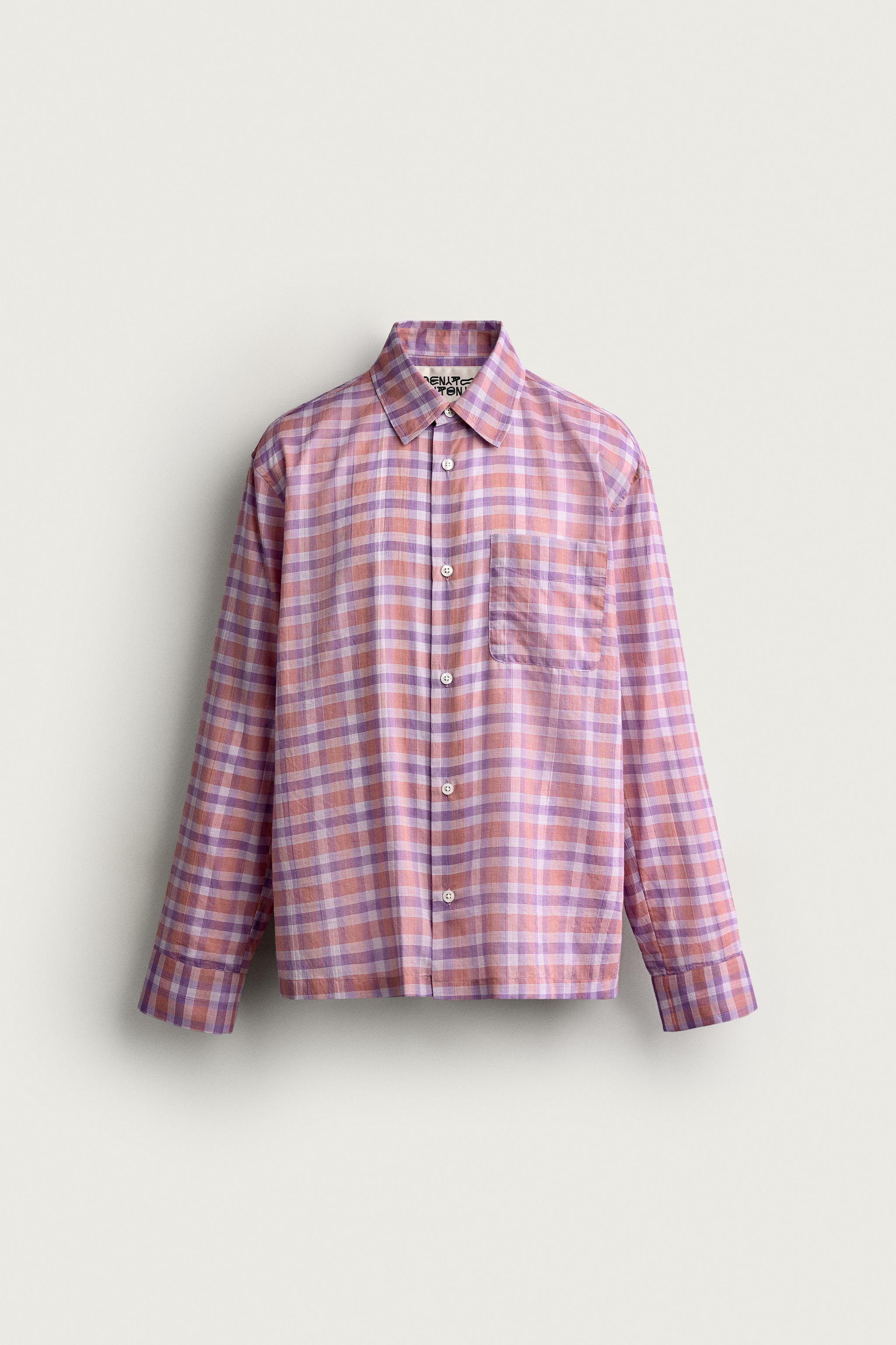 Zara RELAXED FIT KARELİ GÖMLEK