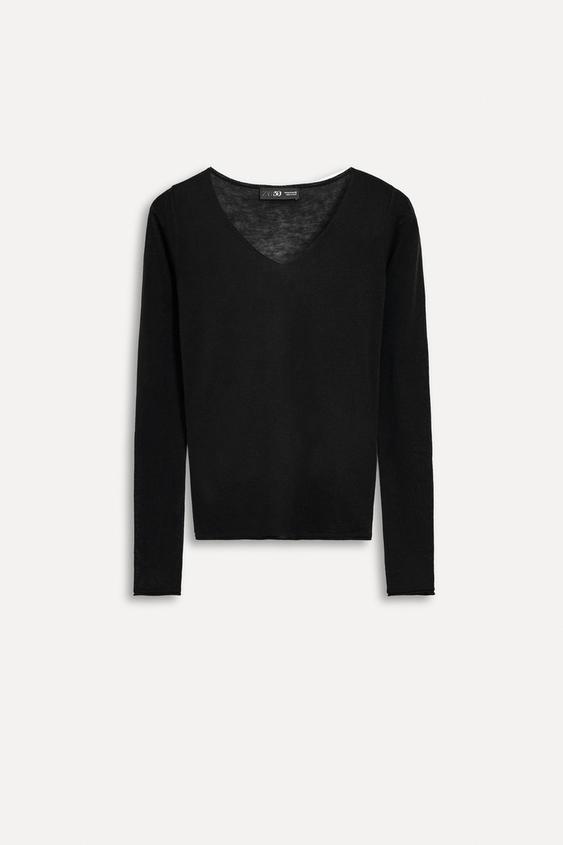 Zara Rollkragen Pullover Zara Schwarzer Rollkragenpullover