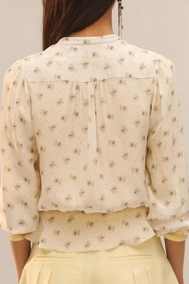 LIMITED EDITION PRINTED BLOUSE WITH TIES - Printed by Zara - Image 3
