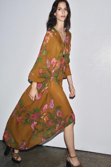 ZW COLLECTION FLORAL OVERSIZE DRESS - Multicoloured by Zara