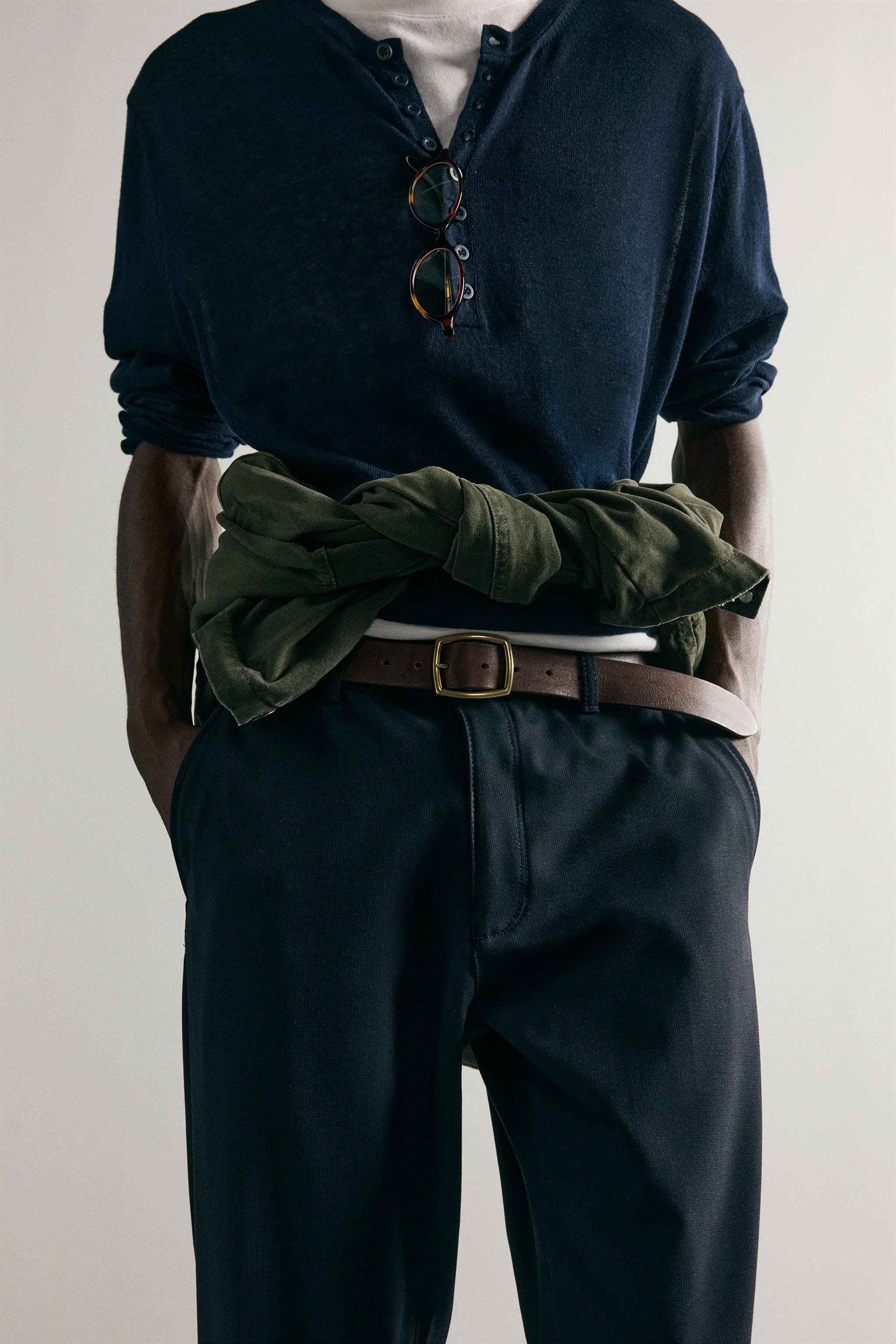 Zara DOKULU CONFORT CHINO PANTOLON görsel 7