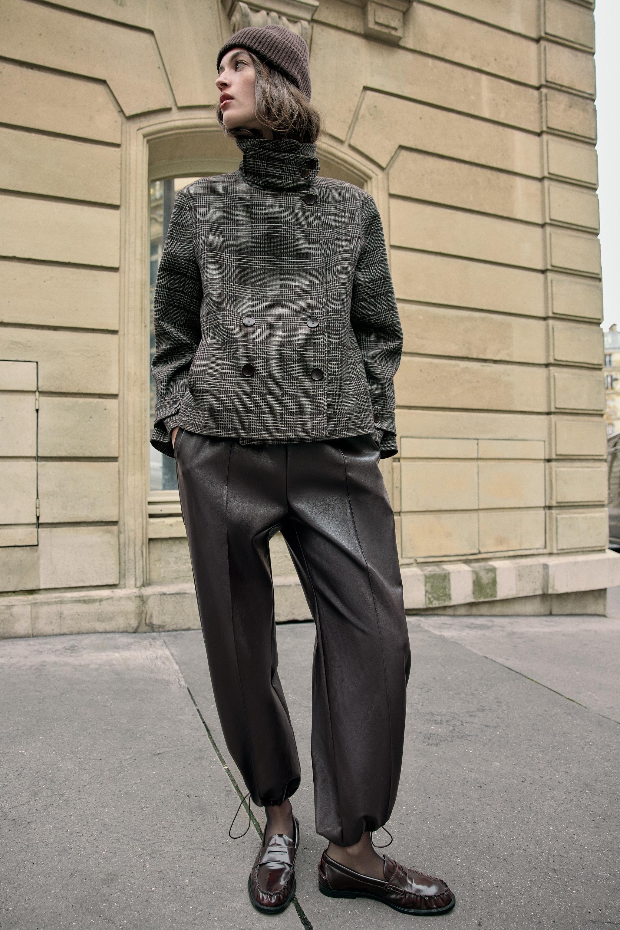 PANTALON BOUFFANT MATIÈRE SYNTHÉTIQUE